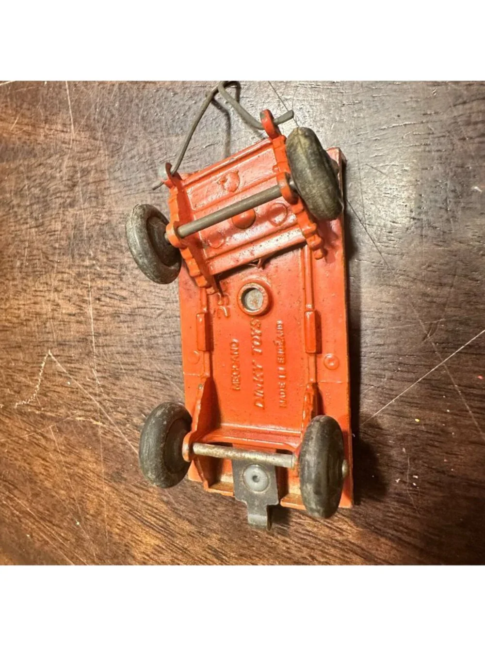 Vintage Dinky Toys Die Cast Orange Metal Trailer #25C